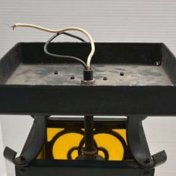 Vintage Spanish Revival Style Metal Ceiling Light with Acrylic/Plastic Panels - Picture 6 of 15